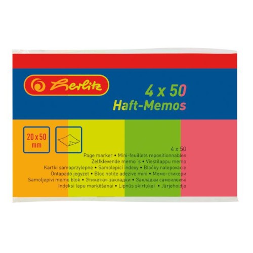 Haft-Memos 4 x 50 Stück 4 Neonfarben Haftnotizblock, eingeschweißt-007906420011-pbselectronic.jpg