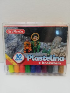Plastelina HERLITZ brokatowa 10 kolorów