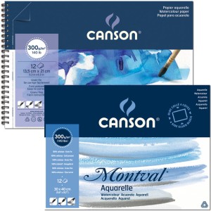 Blok do akwareli CANSON montval 24/32 cm 300g
