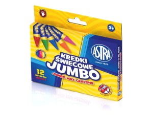 Kredki świecowe ASTRA jumbo 12 kolorów