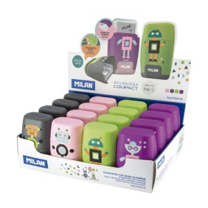 MILAN temperówko-gumka compact happy bots