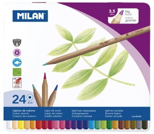 kredki MILAN 24kol metal opak