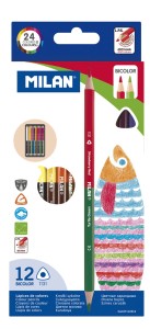 kredki trójkątne bicolor MILAN