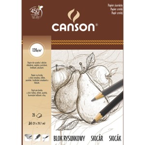 blok rysunkowy a4 CANSON 120g 25k.
