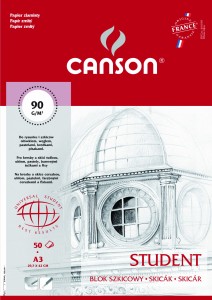 blok CANSON szkic A3 90g 50k