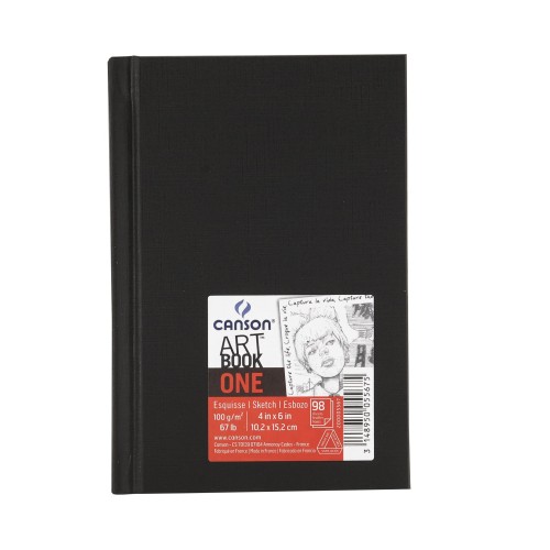 200005567 LIV 98 FL ONE SKETCH BOOK CANSON NOIR 10.2x15.2 100G  .jpg