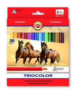 Kredki ołówkowe KOH-I-NOOR triocolor 36 kolorów 9mm