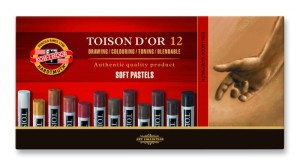 Pastele suche KOH-I-NOOR Toison D'or 12 odcieni brązu