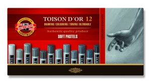 Pastele suche KOH-I-NOOR Toison D'or 12 odcieni szarości