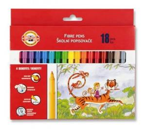 Pisaki KOH-I-NOOR w kartoniku 18 kolorów