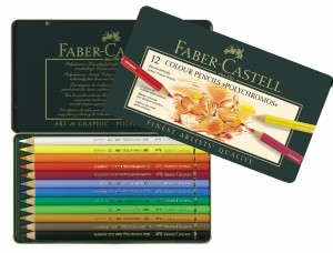 Kredki FABER-CASTELL Polychromos, 12 kolorów metalowe opakowanie