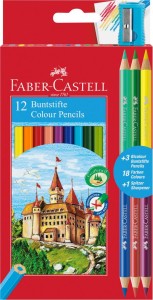 Kredki ołówkowe FABER CASTELL Colour Pencils 12+3