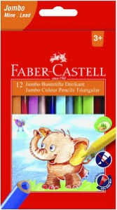 Kredki ołówkowe trójkątne FABER-CASTELL 12 kolorów