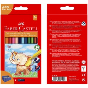 Kredki ołówkowe trójkątne FABER-CASTELL 24 kolory