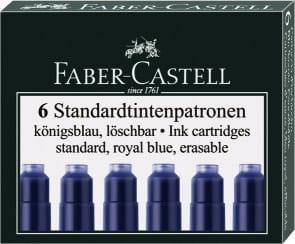 Naboje FABER-CASTELL atramentowe niebieskie 