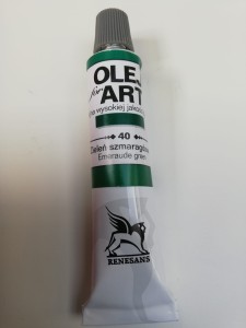 Farba olejna RENESANS 20 ml. 40 zieleń szmaragdowa