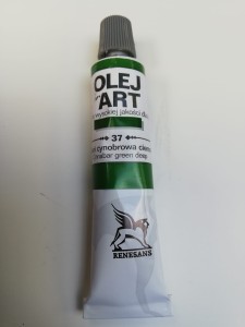 Farba olejna RENESANS 20 ml. 37 zieleń cynobrowa ciemna