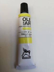 Farba olejna RERESANS 20 ml. 07. żółcień cynkowa