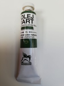 Farba olejna RENESANS 20 ml. 75 zieleń chromowa naturalna