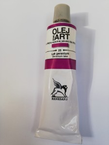 Farba olejna RENESANS 60 ml. 25 lak geranium