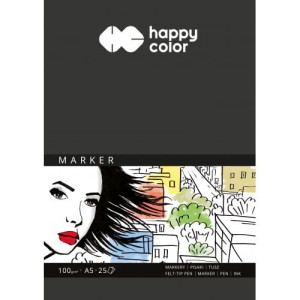 Blok do markerów HAPPY COLOR A4 100g 25 kartek