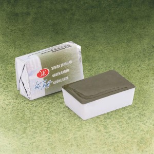 Farba akwarelowa Białe Noce w kostce 2,5ml 730 green earth
