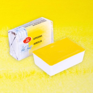 Farba akwarelowa Białe Noce w kostce 2,5ml 253 aureolin