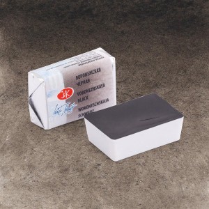 Farba akwarelowa Białe Noce w kostce 2,5ml 806 voronezhkaya black