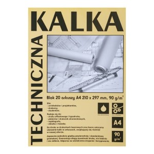 Kalka techniczna KOH-I-NOOR A4 20 kartek