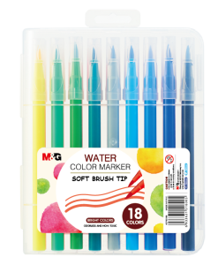 Pisaki artystyczne 18 kolorów M&G z końcówką pędzelkową 
