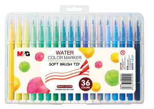 Pisaki artystyczne 36 kolorów M&G końcówka pędzelkowa