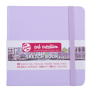 Szkicownik 12/12 cm ART CREATION 90g 80 k violet pastel