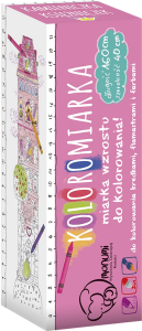 Koloromiarka miarka wzrostu do kolorowania kamieniczka księżniczek