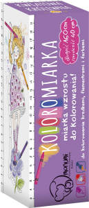 Koloromiarka miarka wzrostu do kolorowania Kwiatowa królewna