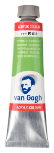 VAN GOGH farba akrylowa 40ml. 618 permanent green light