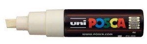 Marker z farbą plakatową POSCA 8mm kość słoniowa