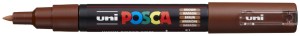 Marker z farbą plakatową POSCA 0,7mm PC-1M brązowy