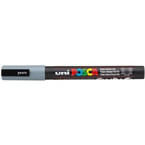 Marker z farbą plakatową POSCA 0,9-1,3mm PC-3M szary