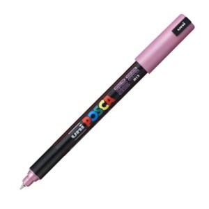 Marker z farbą plakatową POSCA 0,7mm PC-1MR metallic pink