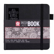 Szkicownik 12/12 140g z czarnymi kartkami