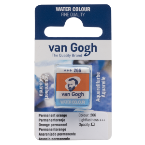 Farba akwarelowa VAN GOGH w kostce 266 permanent orange