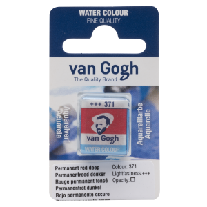 Farba akwarelowa VAN GOGH w kostce 371 permanent red deep