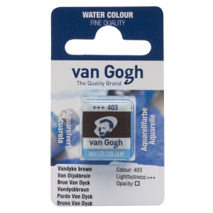 Farba akwarelowa VAN GOGH w kostce 403 vandyke brown
