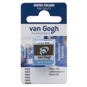 Farba akwarelowa VAN GOGH w kostce 416 sepia
