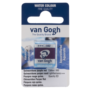 Farba akwarelowa VAN GOGH w kostce 592 quinacridone purple red
