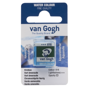 Farba akwarelowa VAN GOGH w kostce 616 viridian