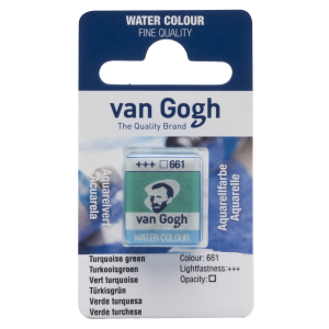 Farba akwarelowa VAN GOGH 661 turquoise green kostka