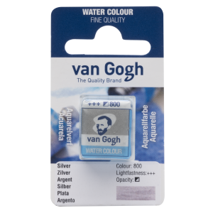 Farba akwarelowa VAN GOGH 800 silver kostka