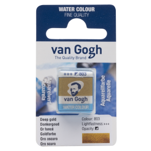 Farba akwarelowa VAN GOGH 803 deep gold kostka