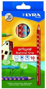 Kredki ołówkowe trójkątne LYRA 10 kolorów
